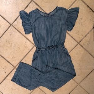Cat & Jack one piece Denim Jumpsuit, girl size 10